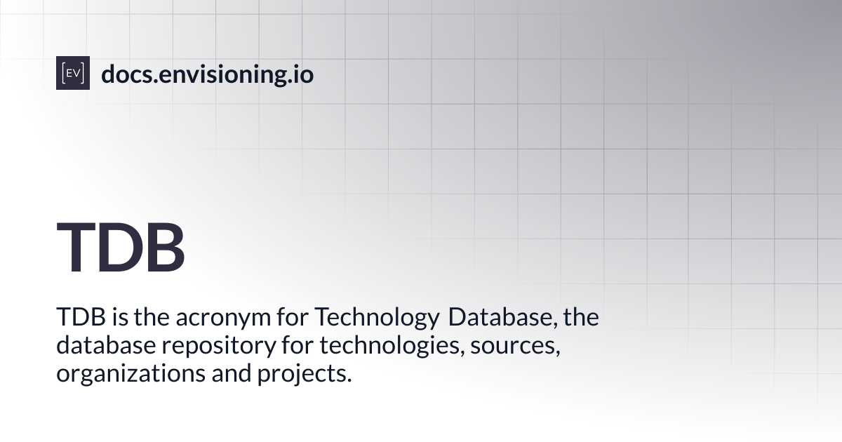 TDB | docs.envisioning.io